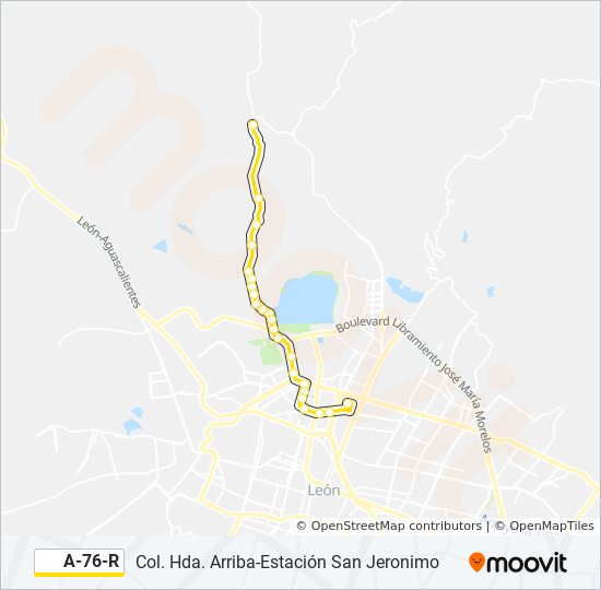 A-76-R bus Line Map