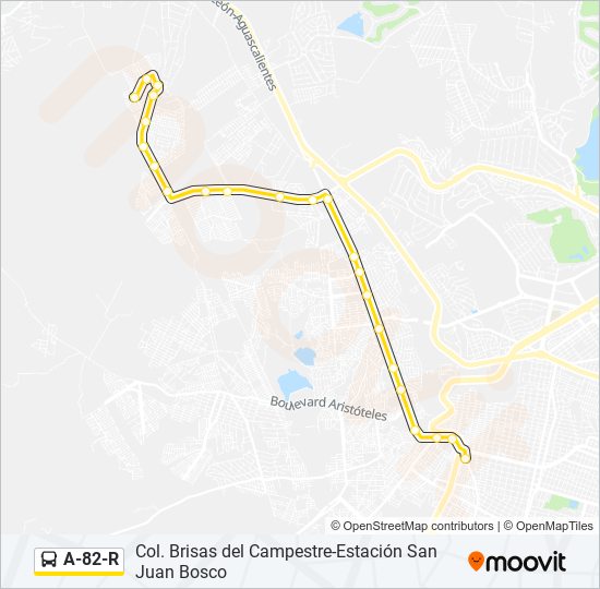 A-82-R bus Line Map