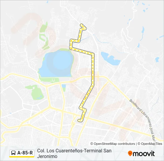 A-85-R Bus Line Map