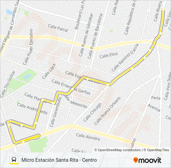 A-45 PTE Bus Line Map