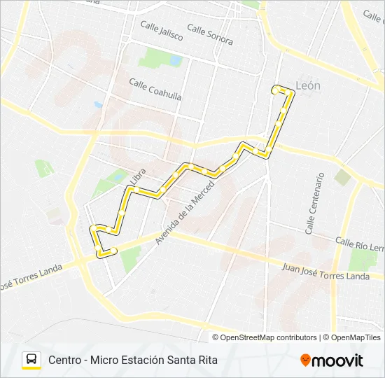 A-45 PTE Bus Line Map