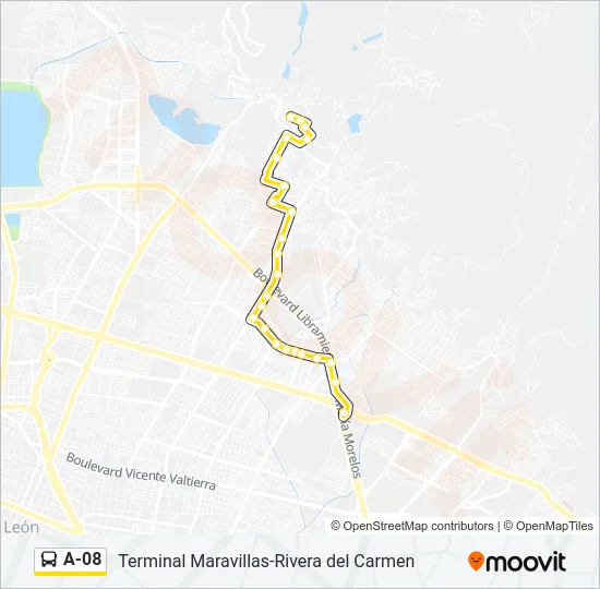 A-08 Bus Line Map