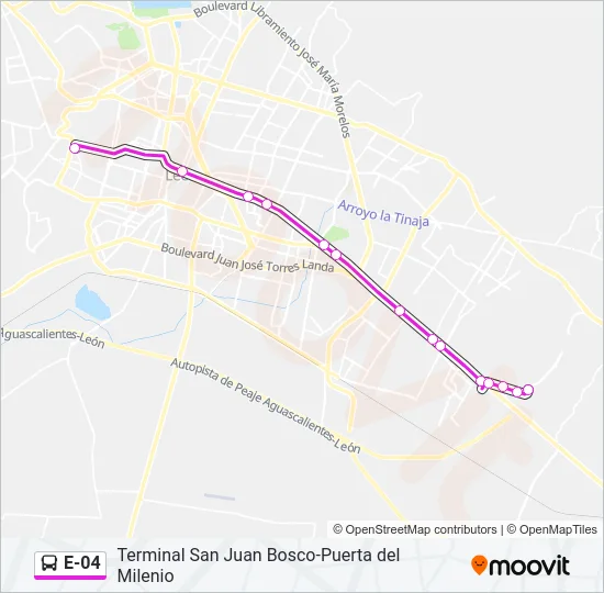 E-04 Bus Line Map