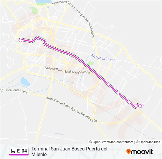 E-04 Bus Line Map