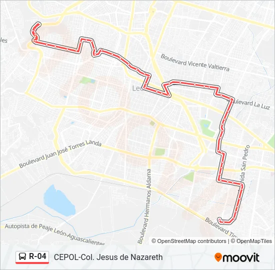 R-04 Bus Line Map