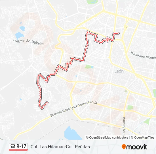 R-17 Bus Line Map