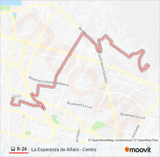 R-26 Bus Line Map