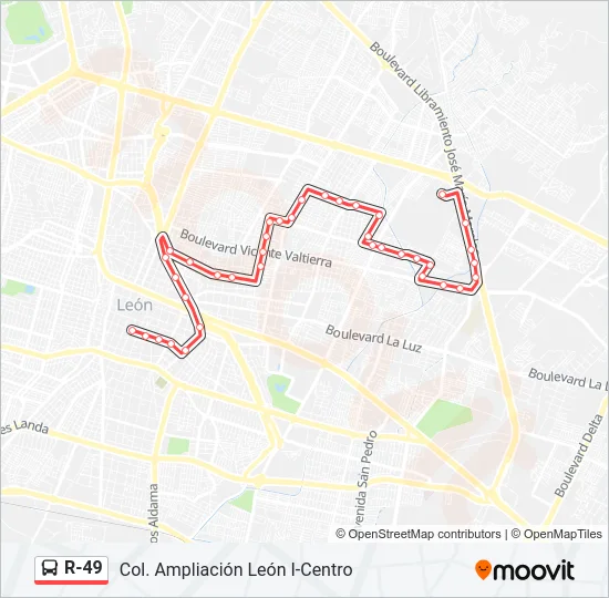 R-49 Bus Line Map