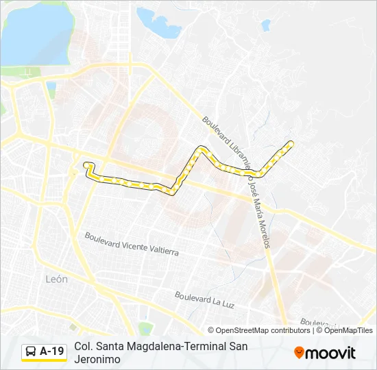 A-19 Bus Line Map