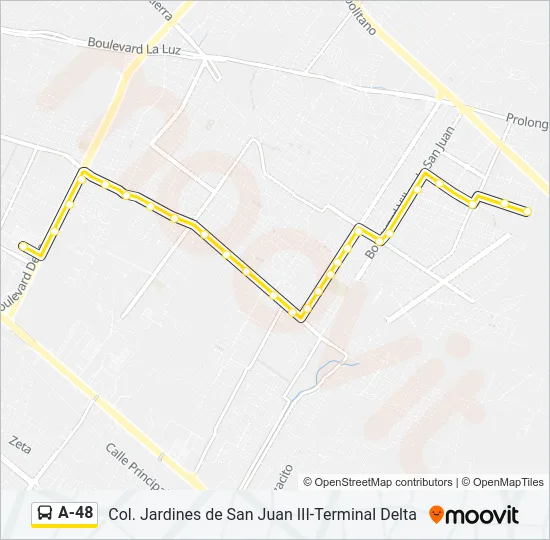 A-48 Bus Line Map