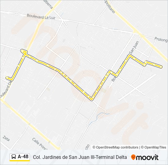 A-48 bus Line Map