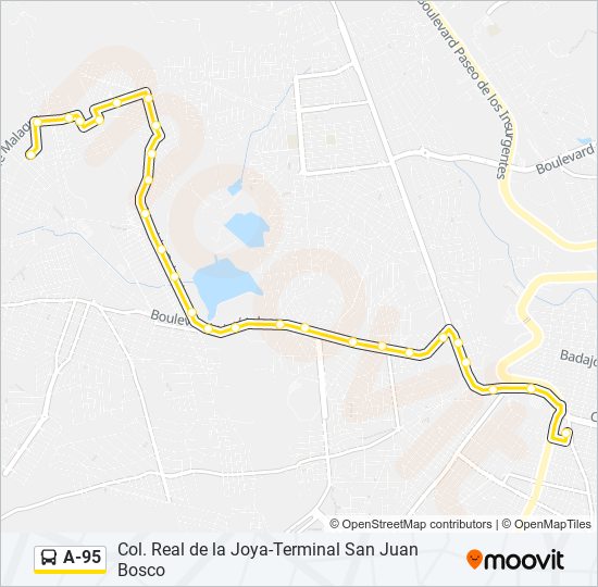 A-95 bus Line Map