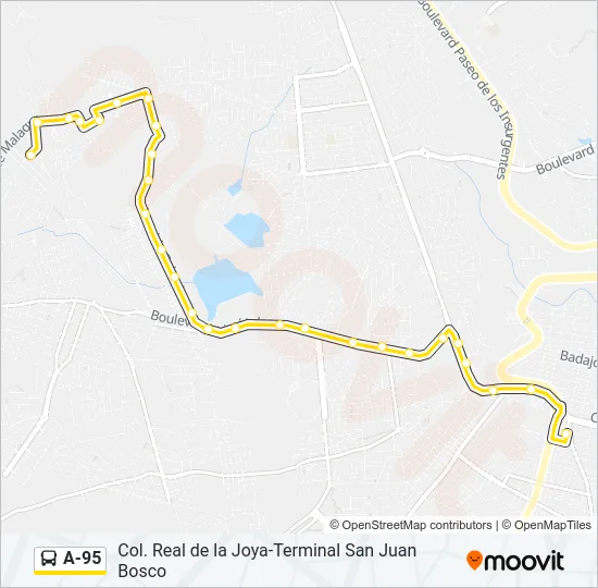 A-95 Bus Line Map