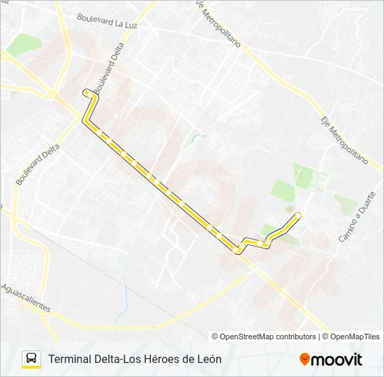 A-56 OTE-R Bus Line Map