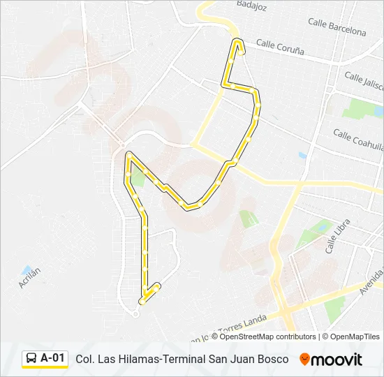A-01 Bus Line Map