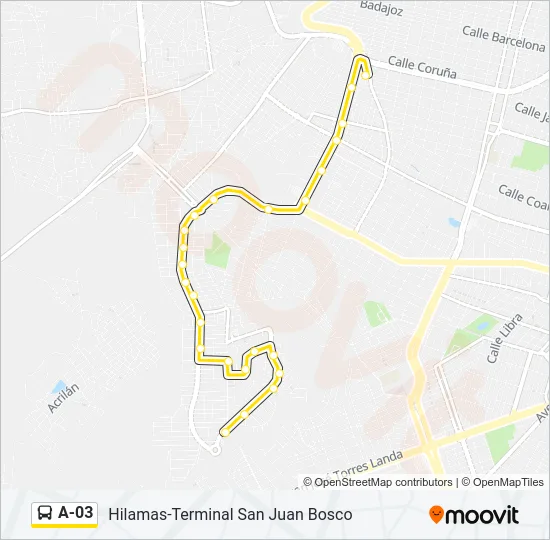 A-03 Bus Line Map