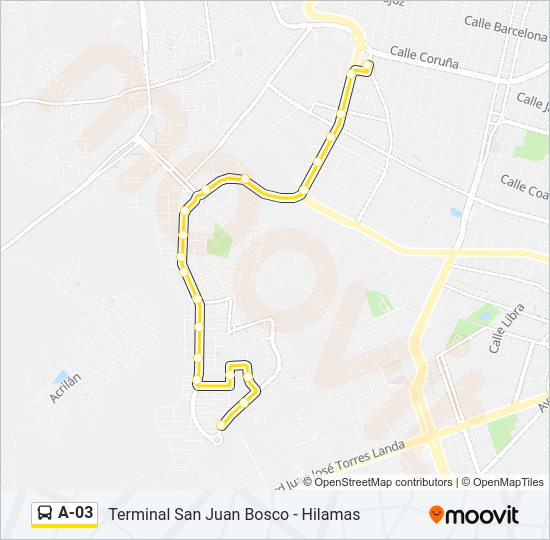 A-03 Bus Line Map