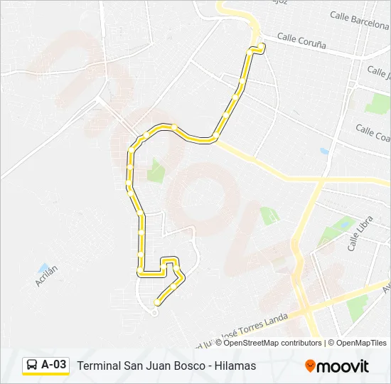 A-03 Bus Line Map