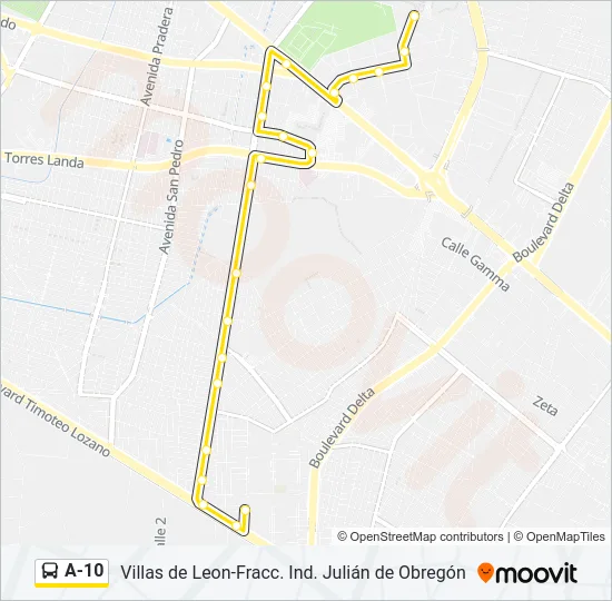 A-10 Bus Line Map