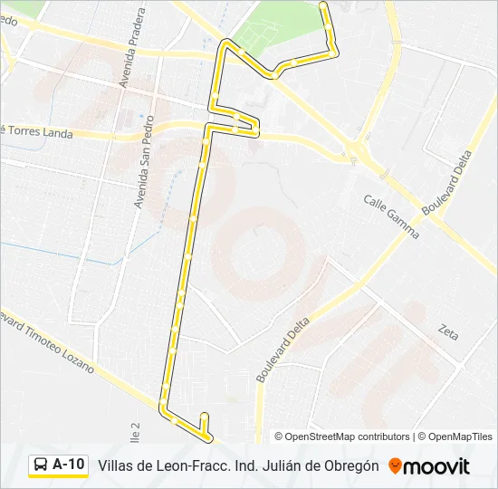 A-10 Bus Line Map