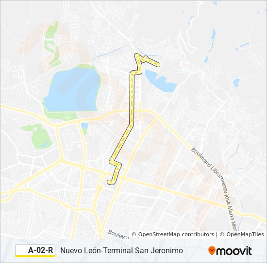 A-02-R bus Line Map