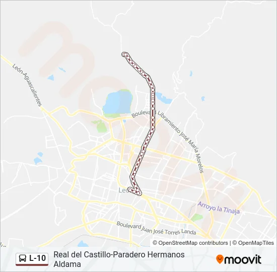L-10 Bus Line Map