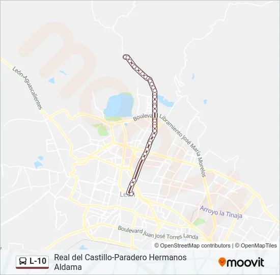 L-10 Bus Line Map