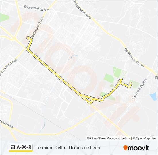 A-96-R bus Line Map