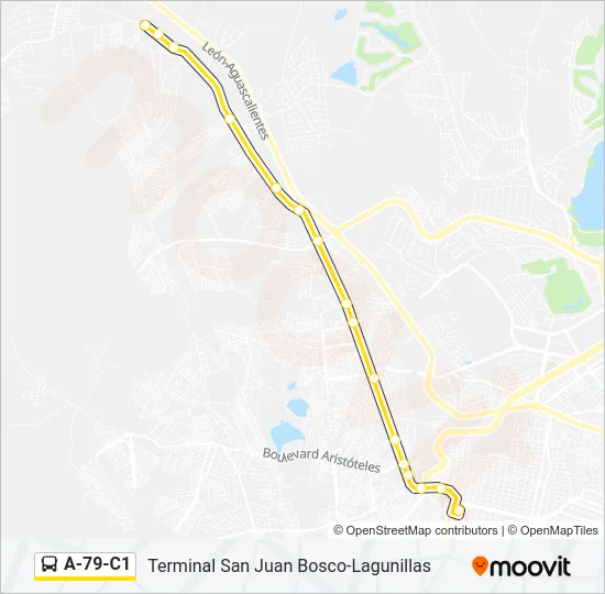 A-79-C1 Bus Line Map