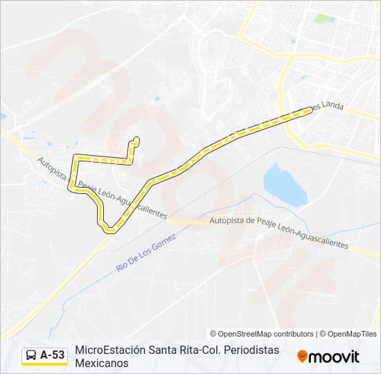 A-53 Bus Line Map