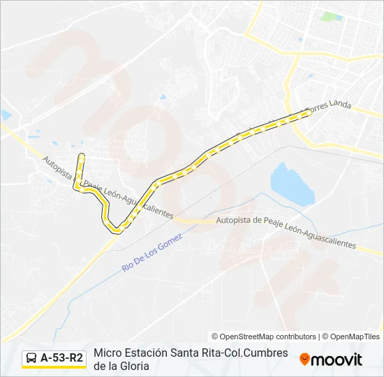 A-53-R2 Bus Line Map