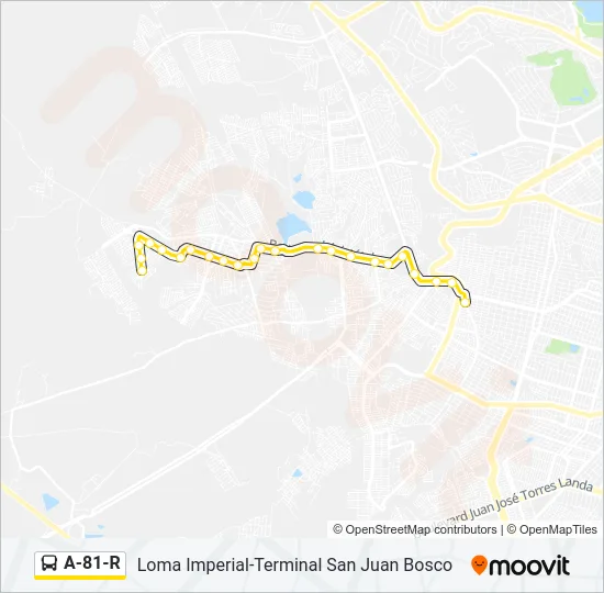 A-81-R Bus Line Map
