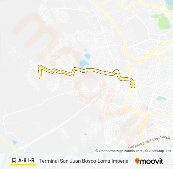 A-81-R Bus Line Map
