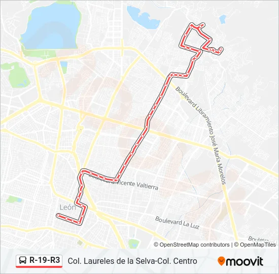 R-19-R3 Bus Line Map