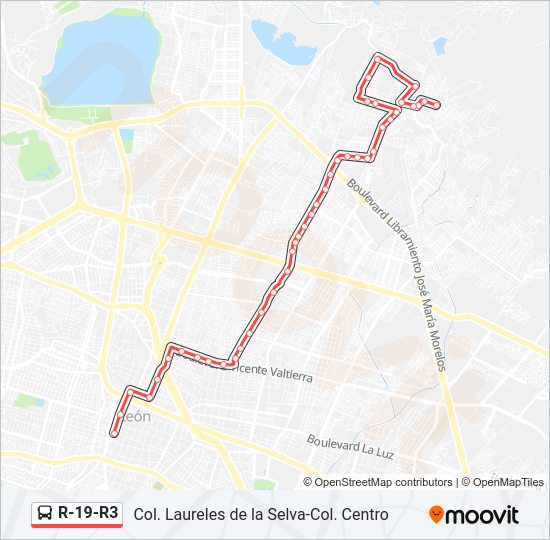 R-19-R3 Bus Line Map