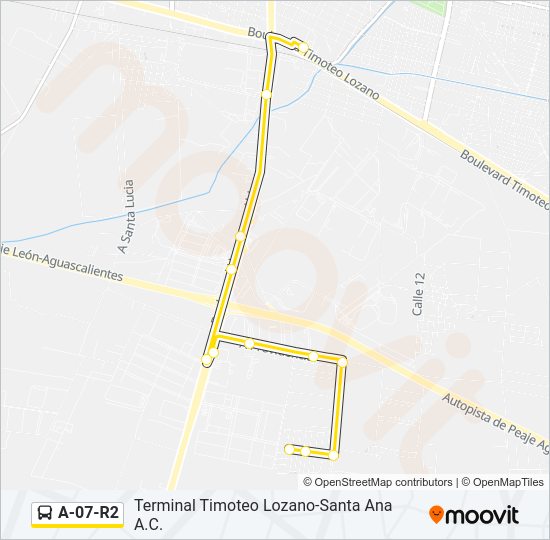 A-07-R2 Bus Line Map