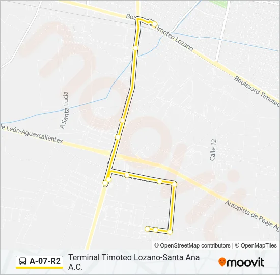 A-07-R2 Bus Line Map