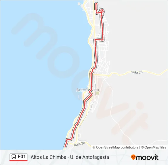 E01 Bus Line Map