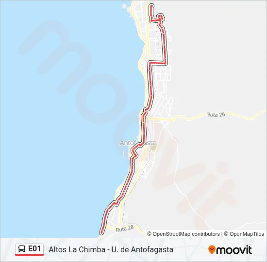 E01 Bus Line Map