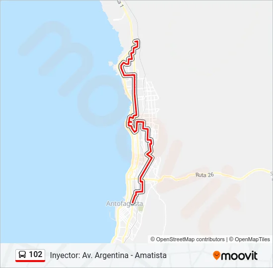 102 Bus Line Map