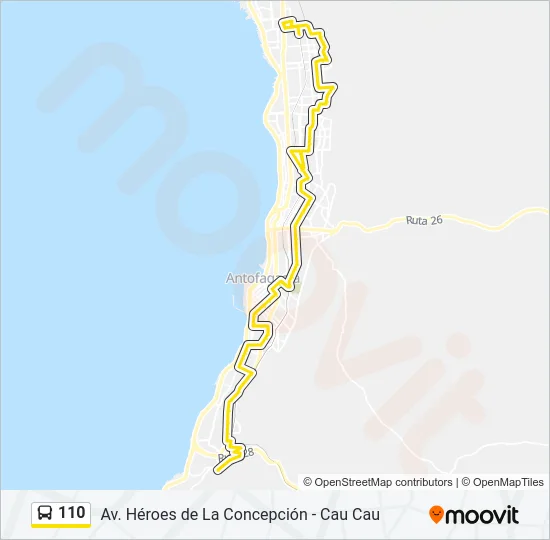 110 Bus Line Map