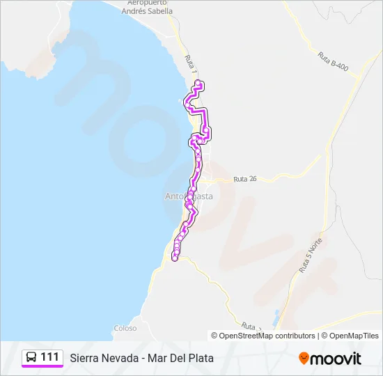 111 Bus Line Map