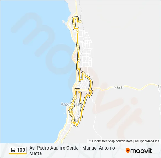 108 Bus Line Map