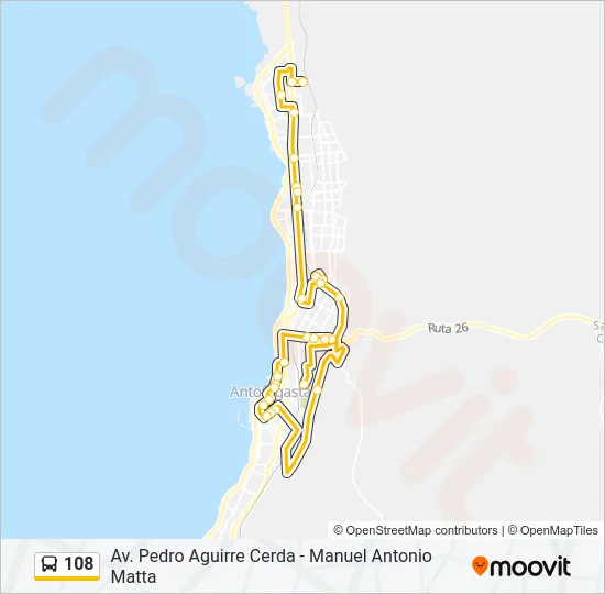 108 Bus Line Map