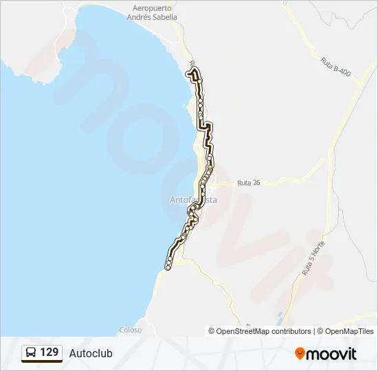 129 Bus Line Map