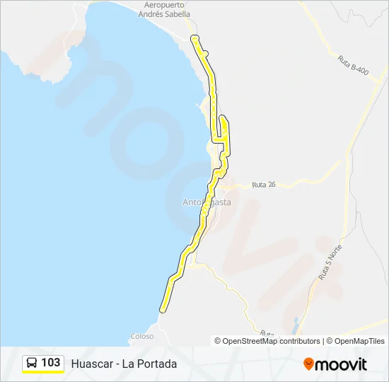 103 Bus Line Map