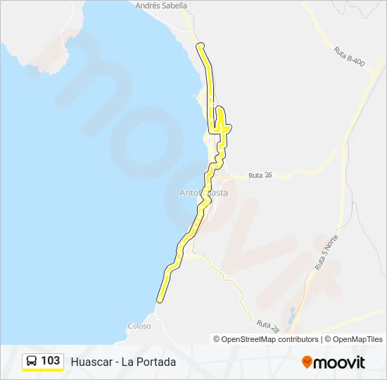 103 Bus Line Map