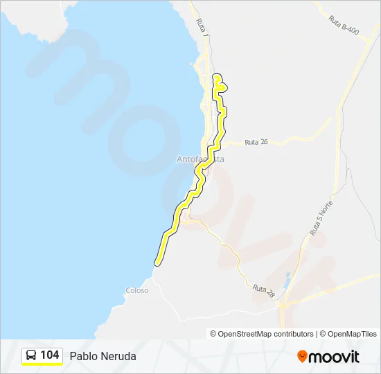 104 Bus Line Map