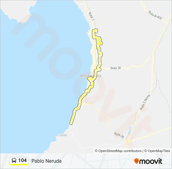 104 Bus Line Map