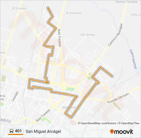 401 Bus Line Map